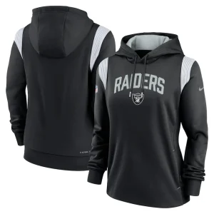 Las vegas raiders nike womens sideline stack performance pullover hoodie Black