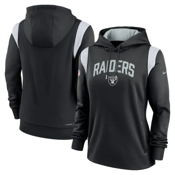 Las vegas raiders nike womens sideline stack performance pullover hoodie Black