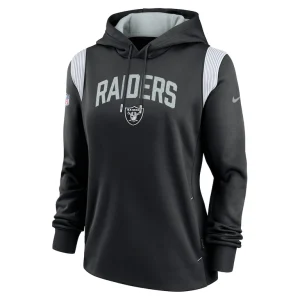 Las vegas raiders nike womens sideline stack performance pullover hoodie Black S