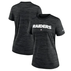 Las vegas raiders nike womens sideline velocity performance t shirt Black