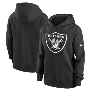 Las vegas raiders nike womens team logo club fleece pullover hoodie Black