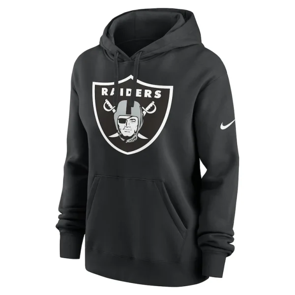 Las vegas raiders nike womens team logo club fleece pullover hoodie Black S