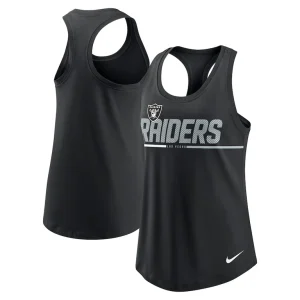 Las vegas raiders nike womens team name city tri blend racerback tank top Black