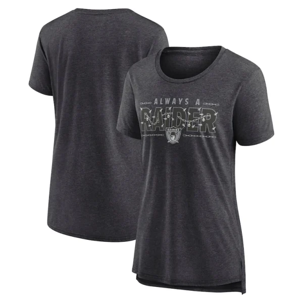 Las vegas raiders nike womens vintage graphic tri blend scoop neck t shirt Charcoal