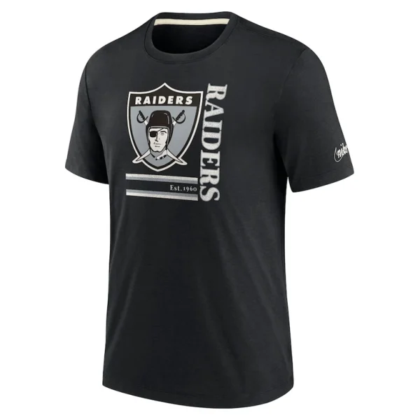 Las vegas raiders nike wordmark logo tri blend t shirt Black M