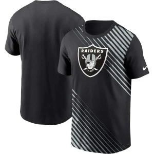 Las vegas raiders nike yard line fashion asbury t shirt Black
