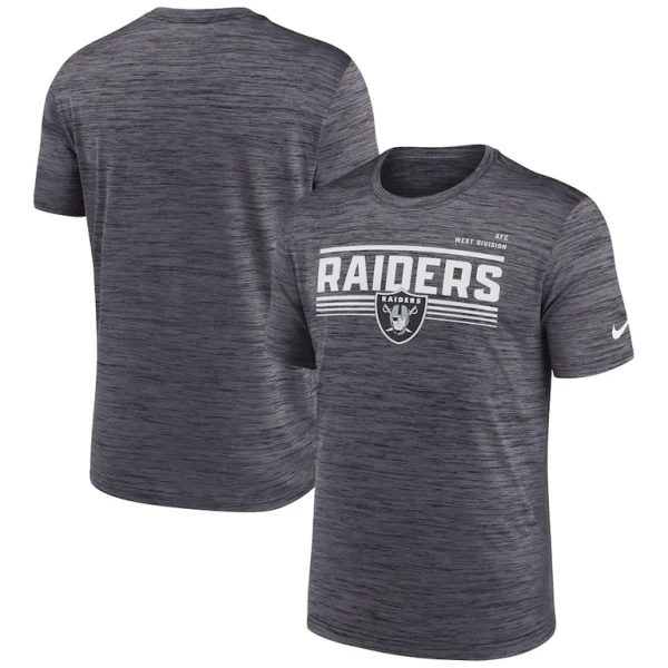 Las vegas raiders nike yardline velocity performance t shirt anthracite Multi