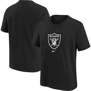 Las vegas raiders nike youth logo t shirt Black