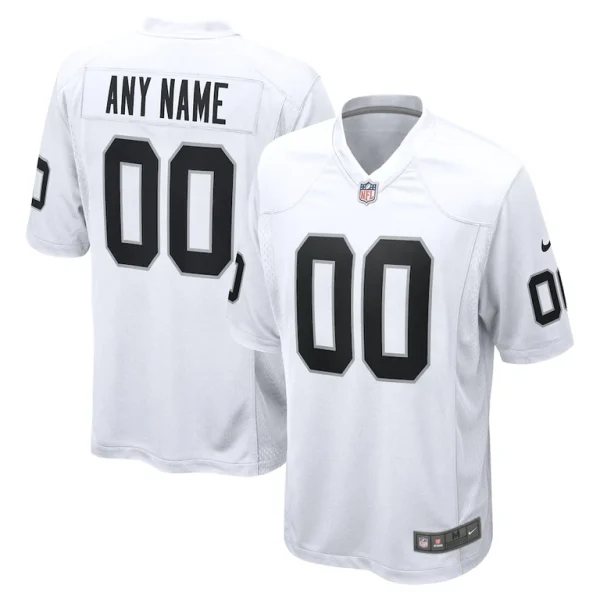 Las vegas raiders nike youth team custom game jersey White