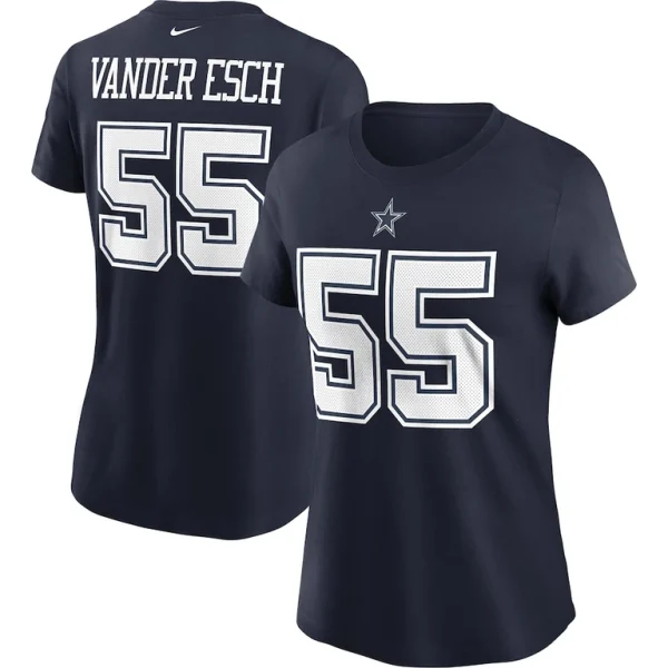 Leighton vander esch dallas cowboys nike womens name number t shirt Navy