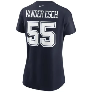 Leighton vander esch dallas cowboys nike womens name number t shirt Navy M