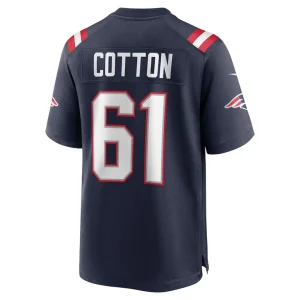 Lester cotton sr. new england patriots nike team game jersey Navy L