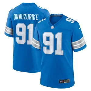 Levi onwuzurike detroit lions nike team game jersey Blue
