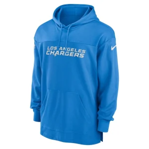 Los angeles chargers nike 2023 sideline lightweight performance hooded top Powder blue M