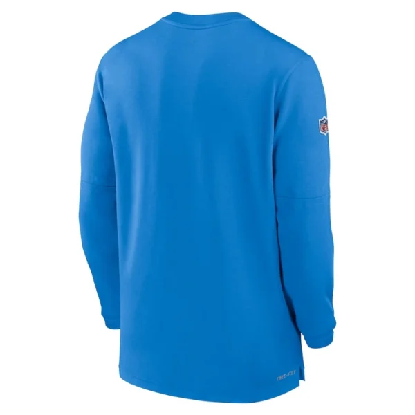 Los angeles chargers nike 2023 sideline performance long sleeve tri blend quarter zip top Powder blue L
