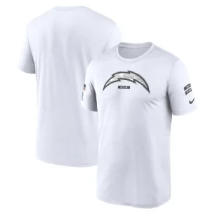 Los angeles chargers nike 2024 salute to service legend performance t shirt White