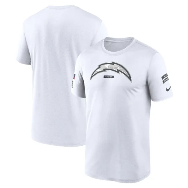 Los angeles chargers nike 2024 salute to service legend performance t shirt White