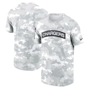 Los angeles chargers nike 2024 salute to service performance t shirt Arctic camo