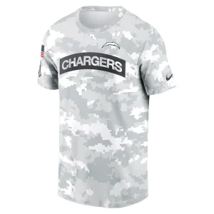 Los angeles chargers nike 2024 salute to service performance t shirt Arctic camo M