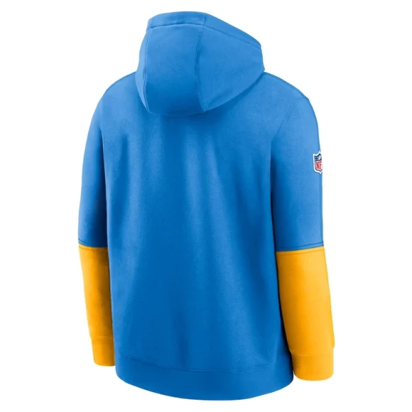 Los angeles chargers nike 2024 sideline club pullover hoodie Powder blue L