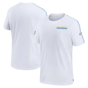 Los angeles chargers nike 2024 sideline coach uv performance t shirt White