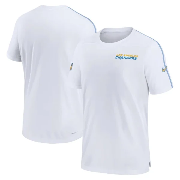 Los angeles chargers nike 2024 sideline coach uv performance t shirt White