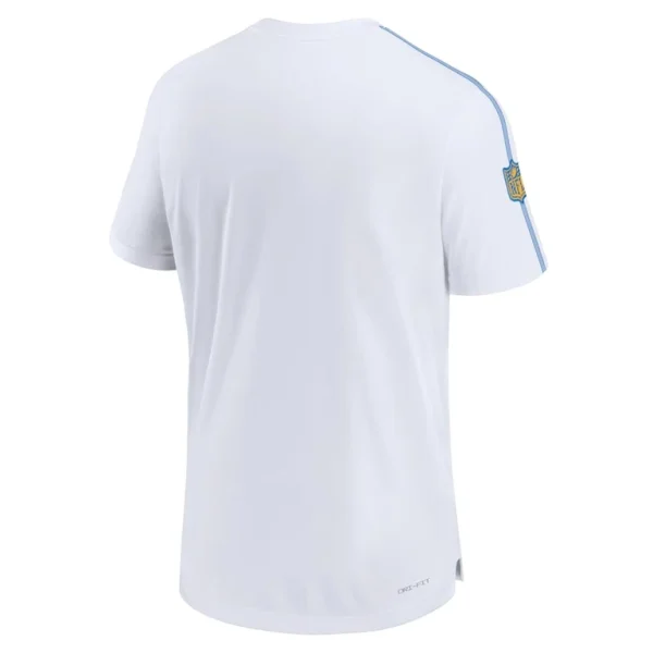 Los angeles chargers nike 2024 sideline coach uv performance t shirt White L