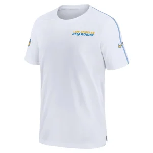 Los angeles chargers nike 2024 sideline coach uv performance t shirt White M