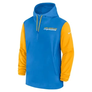 Los angeles chargers nike 202425 sideline pre game player 12 zip hoodie jacket Powder bluegold M