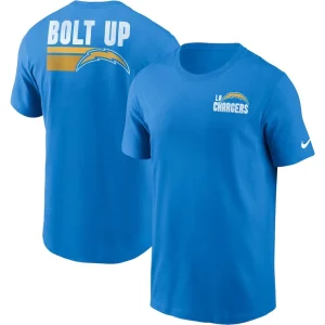 Los angeles chargers nike blitz essential t shirt Powder blue