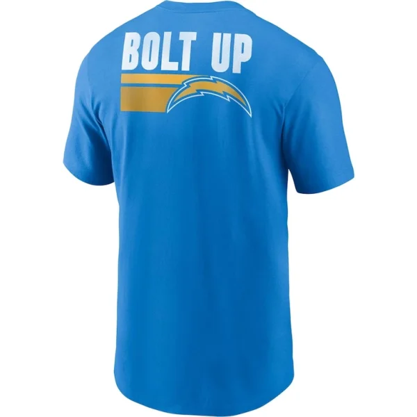 Los angeles chargers nike blitz essential t shirt Powder blue L
