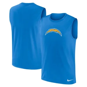 Los angeles chargers nike blitz legend muscle tank top Powder blue