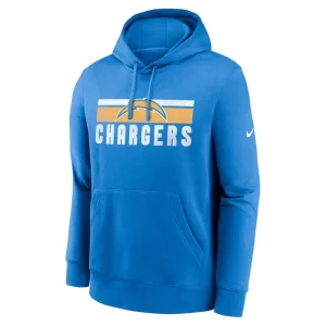 Los angeles chargers nike club fleece pullover hoodie Powder blue M