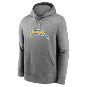Los angeles chargers nike club logo pullover hoodie Heather gray M