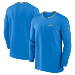 Los angeles chargers nike coach half zip sweatshirt Powder blue