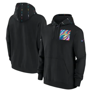 Los angeles chargers nike crucial catch club pullover hoodie Black