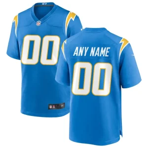 Los angeles chargers nike custom game jersey Powder blue