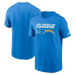 Los angeles chargers nike division essential t shirt Powder blue
