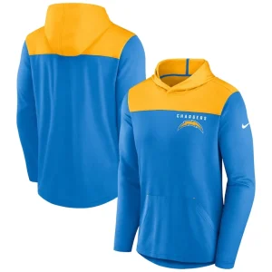 Los angeles chargers nike fan gear pullover hoodie Powder blue