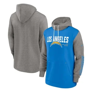 Los angeles chargers nike fashion color block pullover hoodie Powder blue