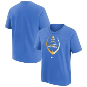 Los angeles chargers nike girls preschool icon t shirt Powder blue