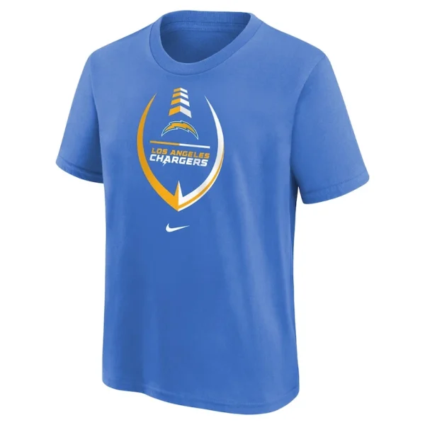 Los angeles chargers nike girls preschool icon t shirt Powder blue 56