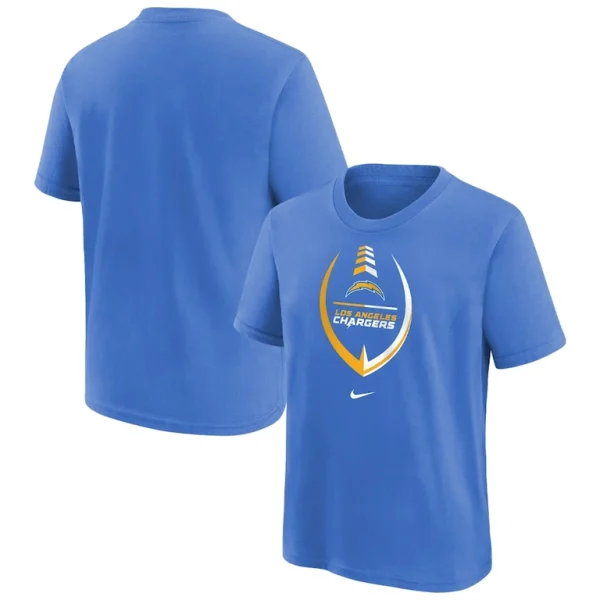 Los angeles chargers nike girls preschool icon t shirt Powder blue