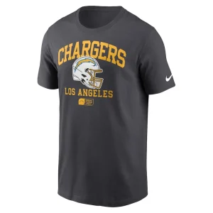 Los angeles chargers nike helmet essential t shirt anthracite Multi M