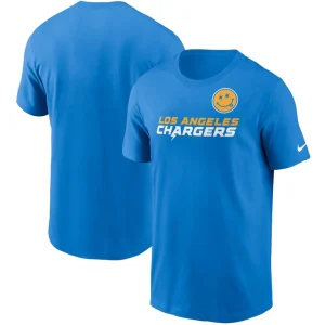 Los angeles chargers nike hometown collection bolts t shirt Powder blue
