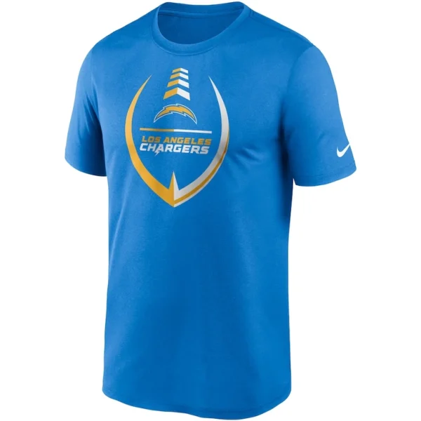 Los angeles chargers nike icon legend performance t shirt Powder blue M