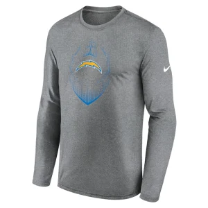Los angeles chargers nike legend icon long sleeve t shirt Heather gray M