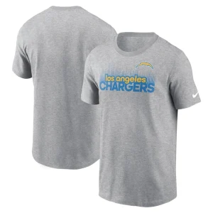 Los angeles chargers nike local essential t shirt Heather gray
