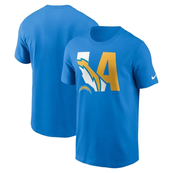 Los angeles chargers nike local essential t shirt Powder blue