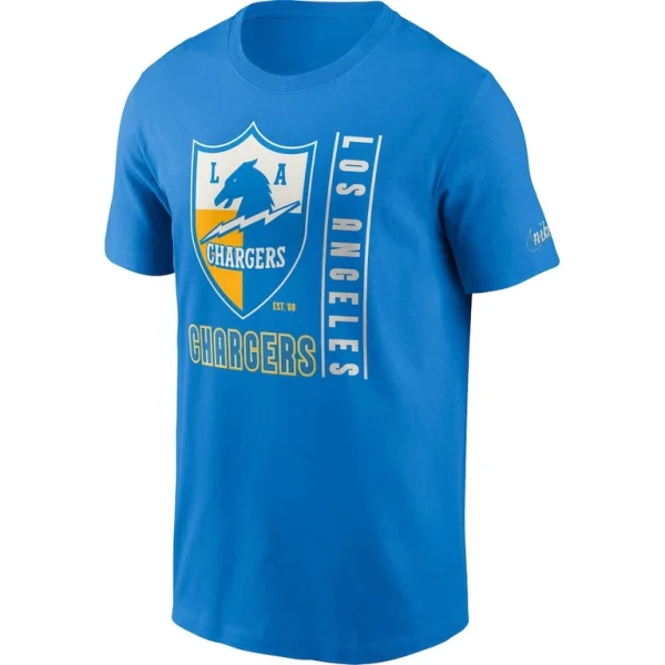 Los angeles chargers nike lockup essential t shirt Powder blue M
